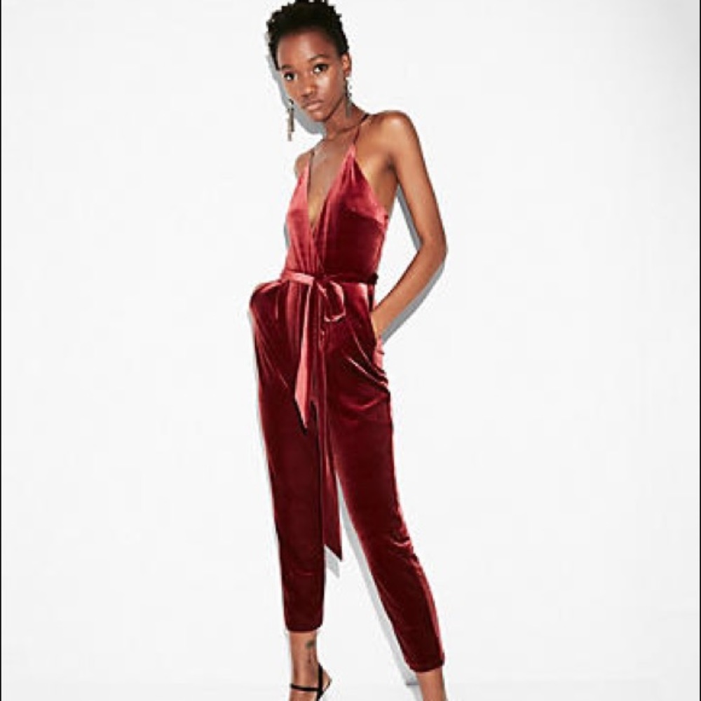 Express velvet jumpsuit